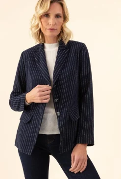 Femme Bleu Blanc Rouge Veste Aston bleu