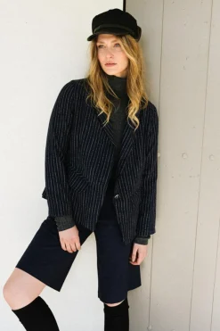 Femme Bleu Blanc Rouge Veste Aston bleu