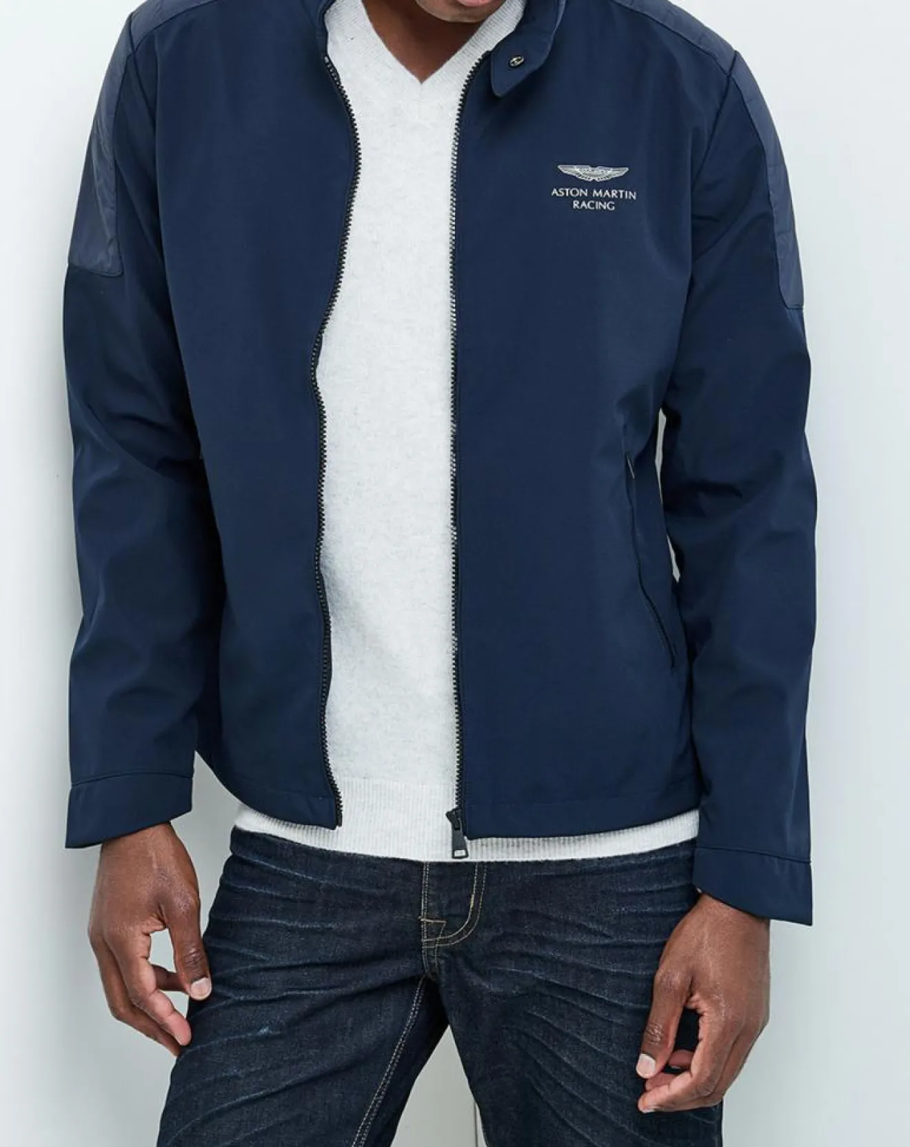 Clearance Hackett London Veste Aston Martin Racing bleu marine