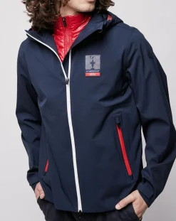 Homme North Sails Veste avec doublure amovible Newport 3 couches bleu/rouge