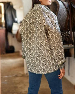 Outlet Lauren Vidal Veste Bic imprimée palme