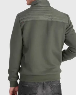 Homme Kaporal 5 Veste bi-matière matelassée Caba kaki