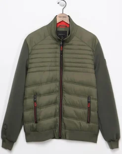 Homme Kaporal 5 Veste bi-matière matelassée Caba kaki