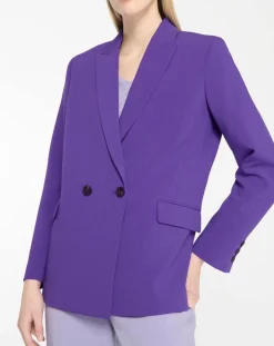 Femme Galeries Lafayette Veste blazer Rune double boutonnage violette
