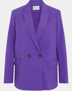 Femme Galeries Lafayette Veste blazer Rune double boutonnage violette