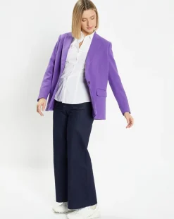 Femme Galeries Lafayette Veste blazer Rune double boutonnage violette