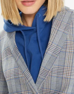 Online Galeries Lafayette Veste blazer Rune double boutonnage imprimé Pince de Galles gris/noir