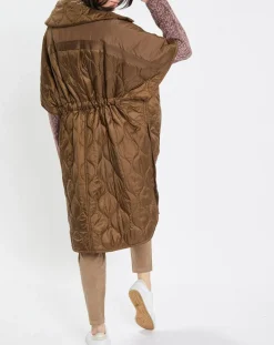 Femme Marc O'Polo Veste cape matelassée padded marron