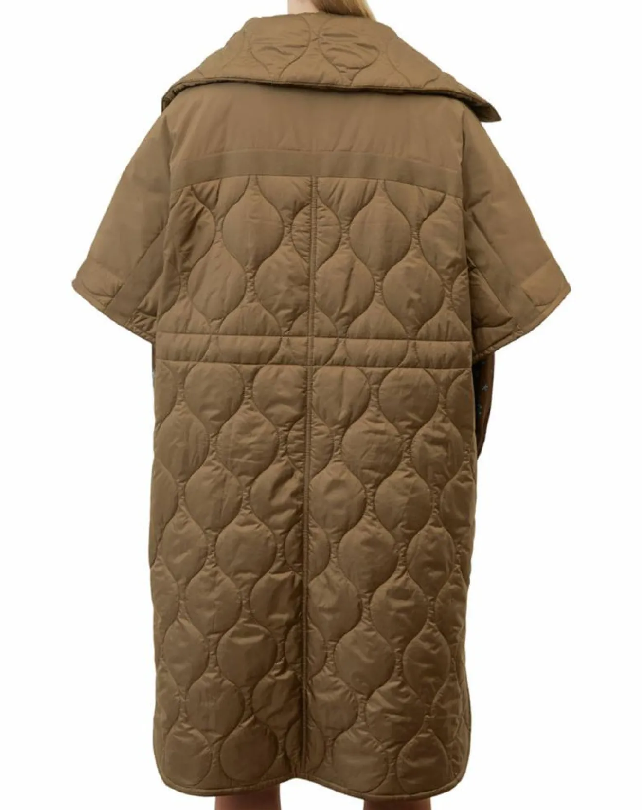 Femme Marc O'Polo Veste cape matelassée padded marron