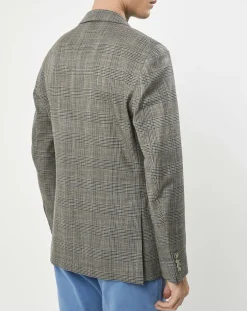 Clearance Hackett London Veste Chek imprimée prince de galles beige