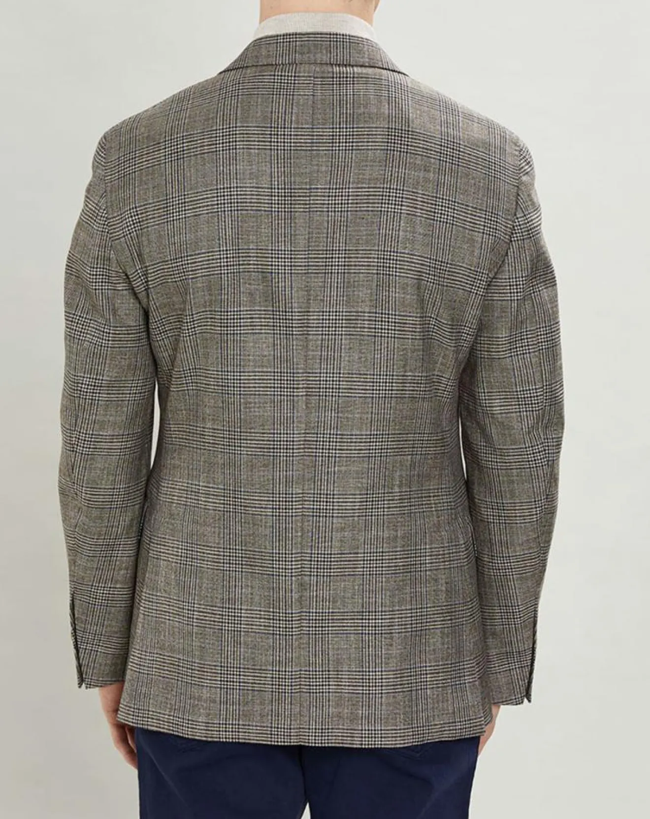 Clearance Hackett London Veste Chek imprimée prince de galles beige