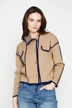 Best C&Jo Veste col montant camel