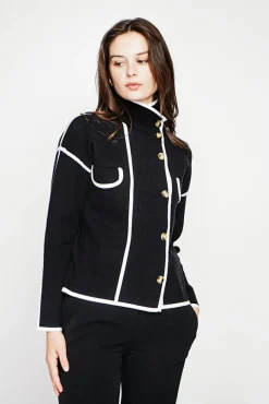 Femme C&Jo Veste col montant noire