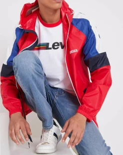 Clearance Levi's® Veste coupe vent Colorblock Windrunner rouge