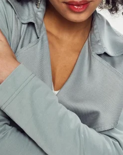 Online Esprit Veste courte à poche gris bleuté