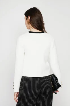 Femme C&Jo Veste courte boutonnée naturelle