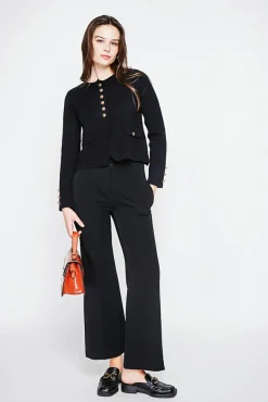 Femme C&Jo Veste courte boutonnée noire