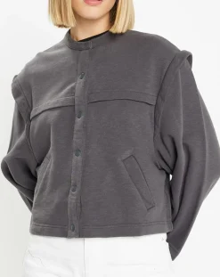 Best Galeries Lafayette Veste courte en Coton Léonor gris foncé