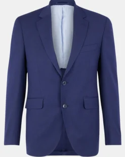 Homme Hackett London Veste de Costume en Laine mélangée bleue