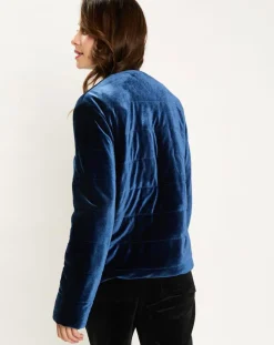 Discount Lauren Vidal Veste de costume en Satin Moon bleue