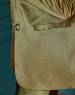 Clearance Lauren Vidal Veste de costume en Satin Moon bronze