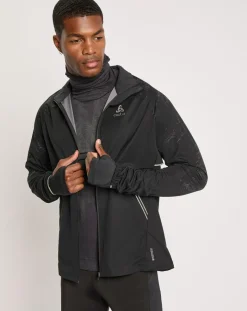 Homme Odlo Veste de running réfléchissante Zeroweight Pro Warm noire