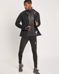 Homme Odlo Veste de running réfléchissante Zeroweight Pro Warm noire