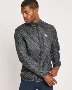 Discount Odlo Veste de running Zeroweight imprimée noire