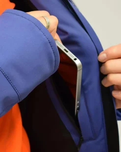 Discount Duvillard Veste de Ski Aneto col fausse fourrure cobalt