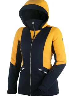 Femme Degré 7 Veste de ski Aravis marine/jaune