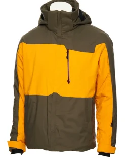 Homme Degré 7 Veste de ski Brevent jaune/kaki