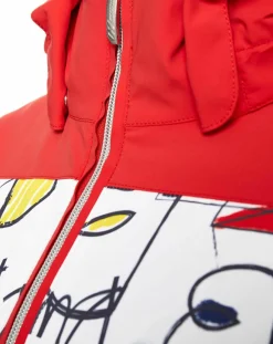 Femme Duvillard Veste de ski Ecandies rouge