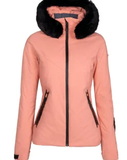 Femme Degré 7 Veste de ski Geod fausse fourrure rose