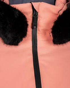 Femme Degré 7 Veste de ski Geod fausse fourrure rose