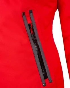 Online Degré 7 Veste de ski Geod fausse fourrure rouge
