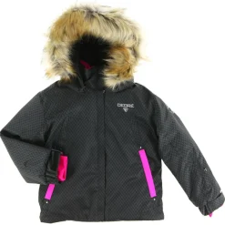 Degré 7 Veste de Ski Heidi col fausse fourrure noire