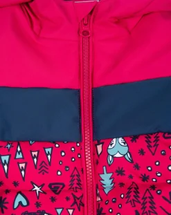 Enfant Degré 7 Veste de ski Looney rose/bleu