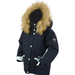 Online Degré 7 Veste de ski Mellow col fausse fourrure bleu foncé