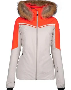 Femme Degré 7 Veste de ski Sassiere grès/orange