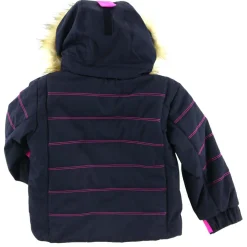 Enfant Degré 7 Veste de ski Snow col fausse fourrure bleu foncé