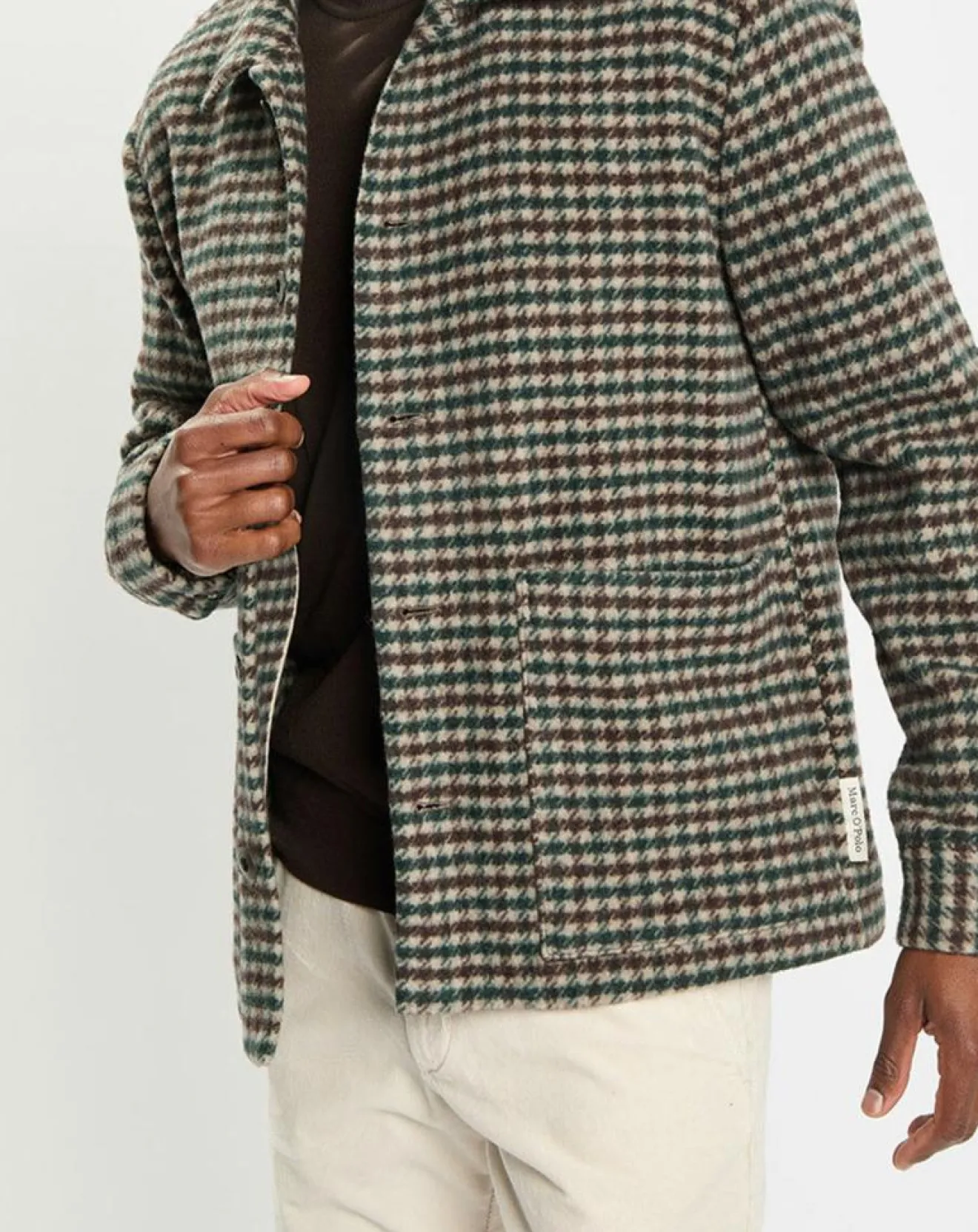 Homme Marc O'Polo Veste de travail en Laine mélangée Manteco multicolore