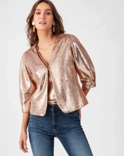 Sale Bleu Blanc Rouge Veste Elsie beige/doré