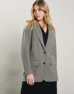 Hartford Veste en Coton & Lin Victory beige/noir