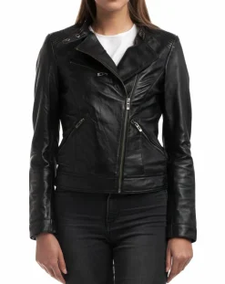 Clearance Chyston Veste en Cuir Alison noire