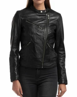 Clearance Chyston Veste en Cuir Alison noire