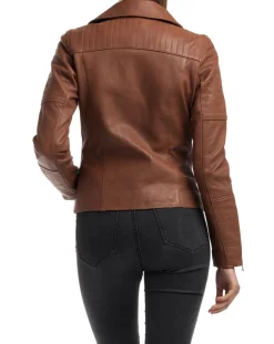 Chyston Veste en Cuir Althea cognac