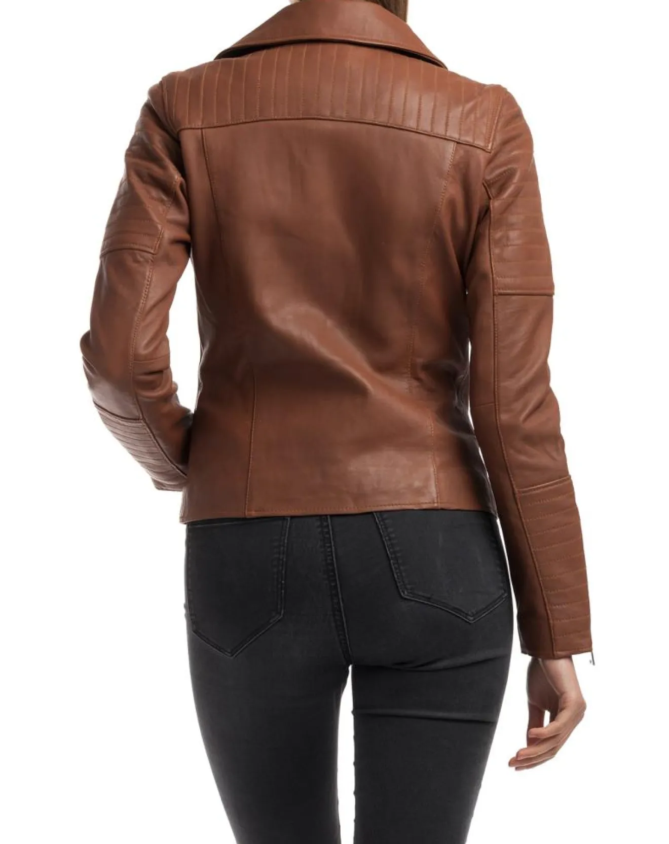 Chyston Veste en Cuir Althea cognac