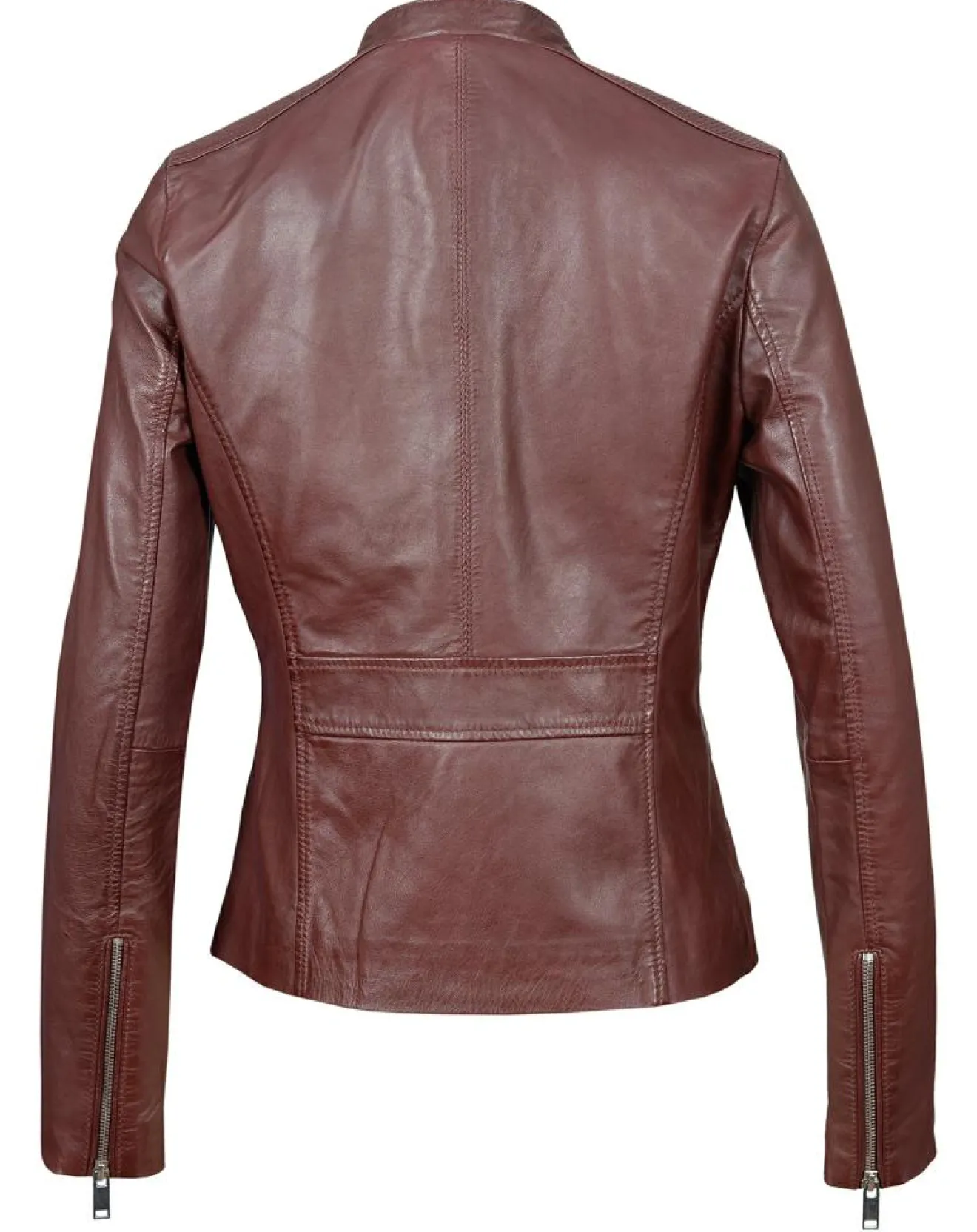 Femme Chyston Veste en Cuir Appoline bordeaux
