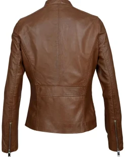 Best Chyston Veste en Cuir Appoline cognac