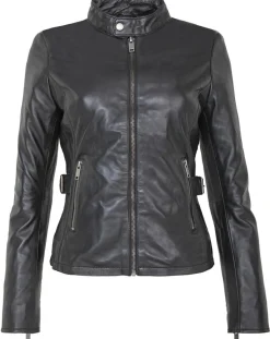 Sale Chyston Veste en Cuir Candice noire